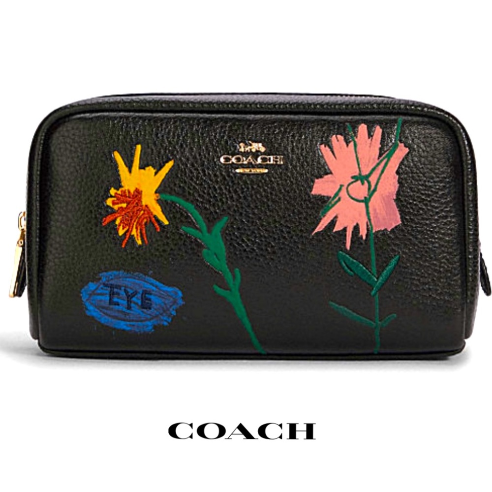 NEW Coach X Jean Michel Basquiat Cosmetic Case